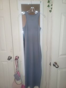 Ladies Baby Blue Long Dress