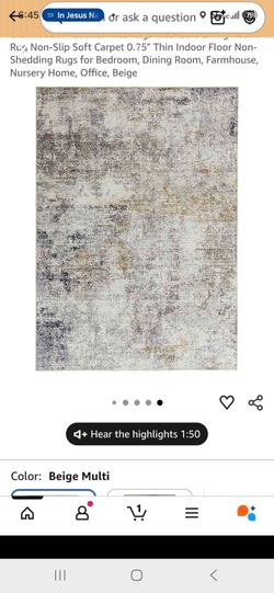 Washable area rug 9x12 blue beige multi tones