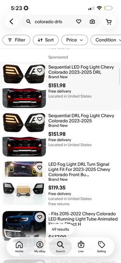Lights for Colorado 23-26 brand new