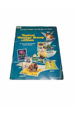 🔥 Vintage 1979 Topical Postage Stamp Album Treat No. 202 Collectors Book🔥