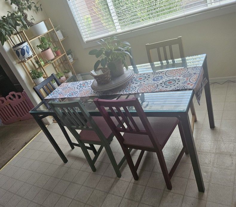 Dining Table with 5 Chairs