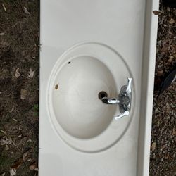 Sink. Bathroom With Faucet 49x22 
