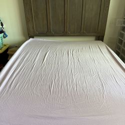 queen bed frame brown rustic 