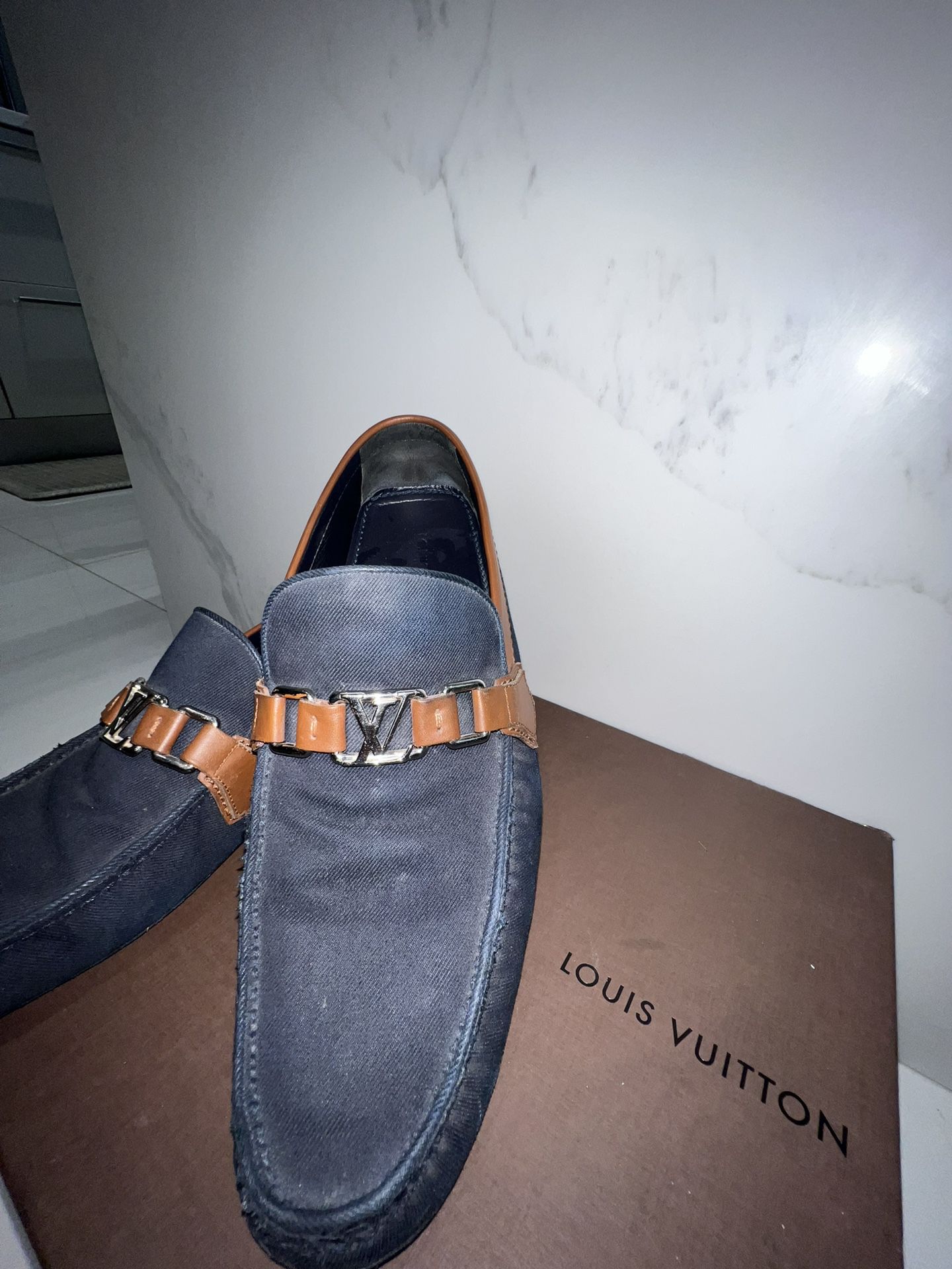 Authentic Louis Vuitton Hockenheim Mens Denim Moccasin/loafer for Sale in  Fort Lauderdale, FL - OfferUp