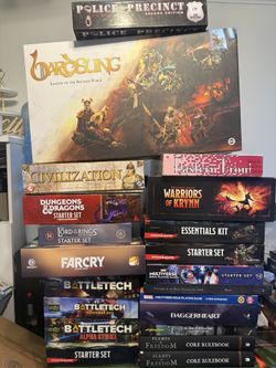 LOT OF BOARDGAMES AND BOOKS D&D and more