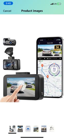 5K Dash Cam Front and Rear
