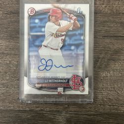 JJ Wetherholt 2025 Bowman #BPA-JW Prospect Auto (1st)