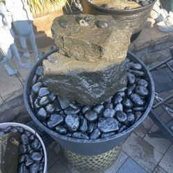 30” Custom Stacked Natural Basalt Rock Water Fountain Complete Package