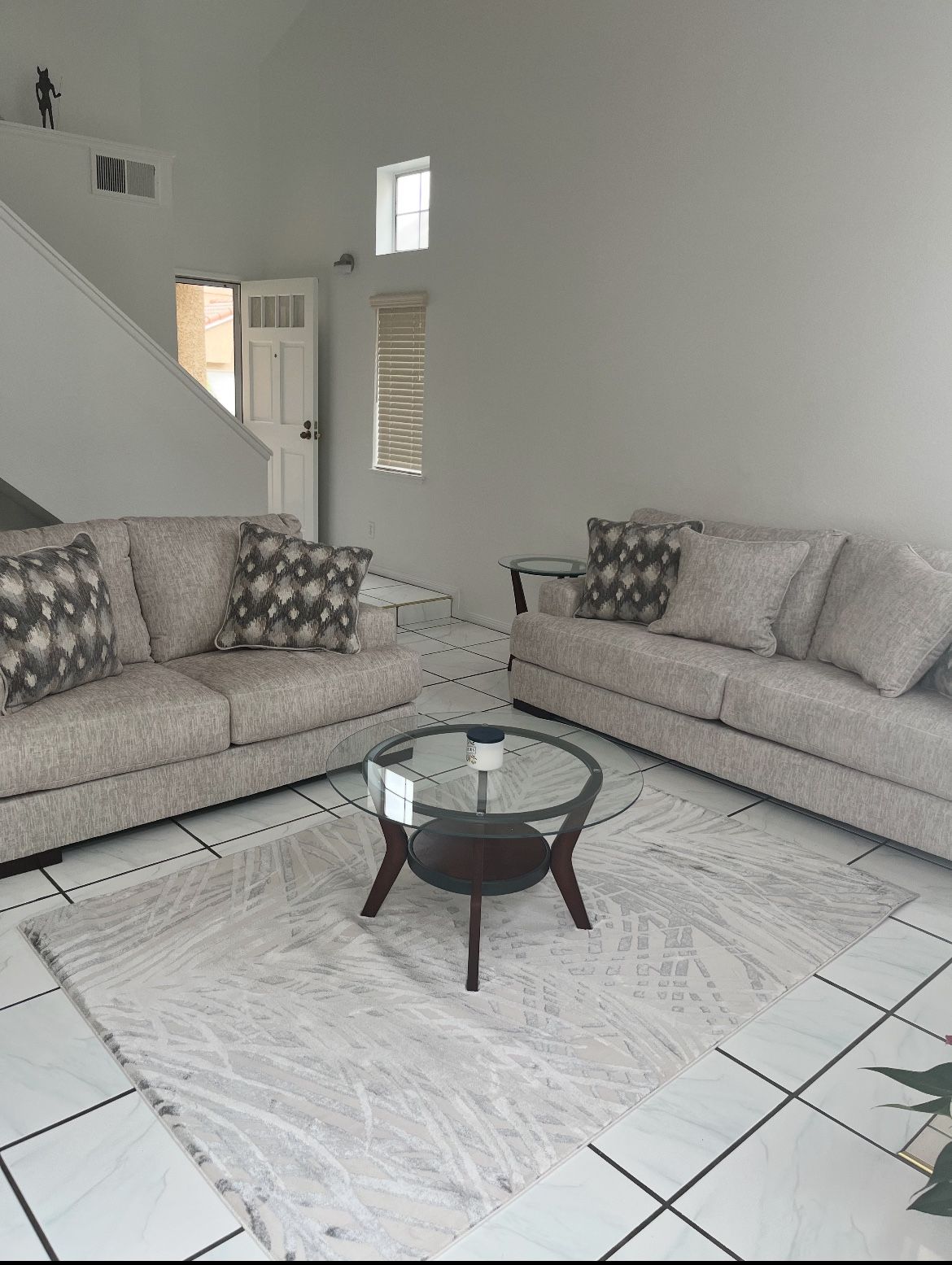 Furniture Set- Couch, Loveseat, Coffee Table, Side Tables, Lamps and Rug