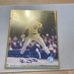 Signed Baseball Picture Cubs