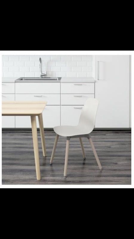 IKEA LEIFARNE Chair White Birch Eames LEIFARNE Chair, white, Ernfrid birch ASKING PRICE: $30 each chair Qty: 2 Gently used for less than one ye