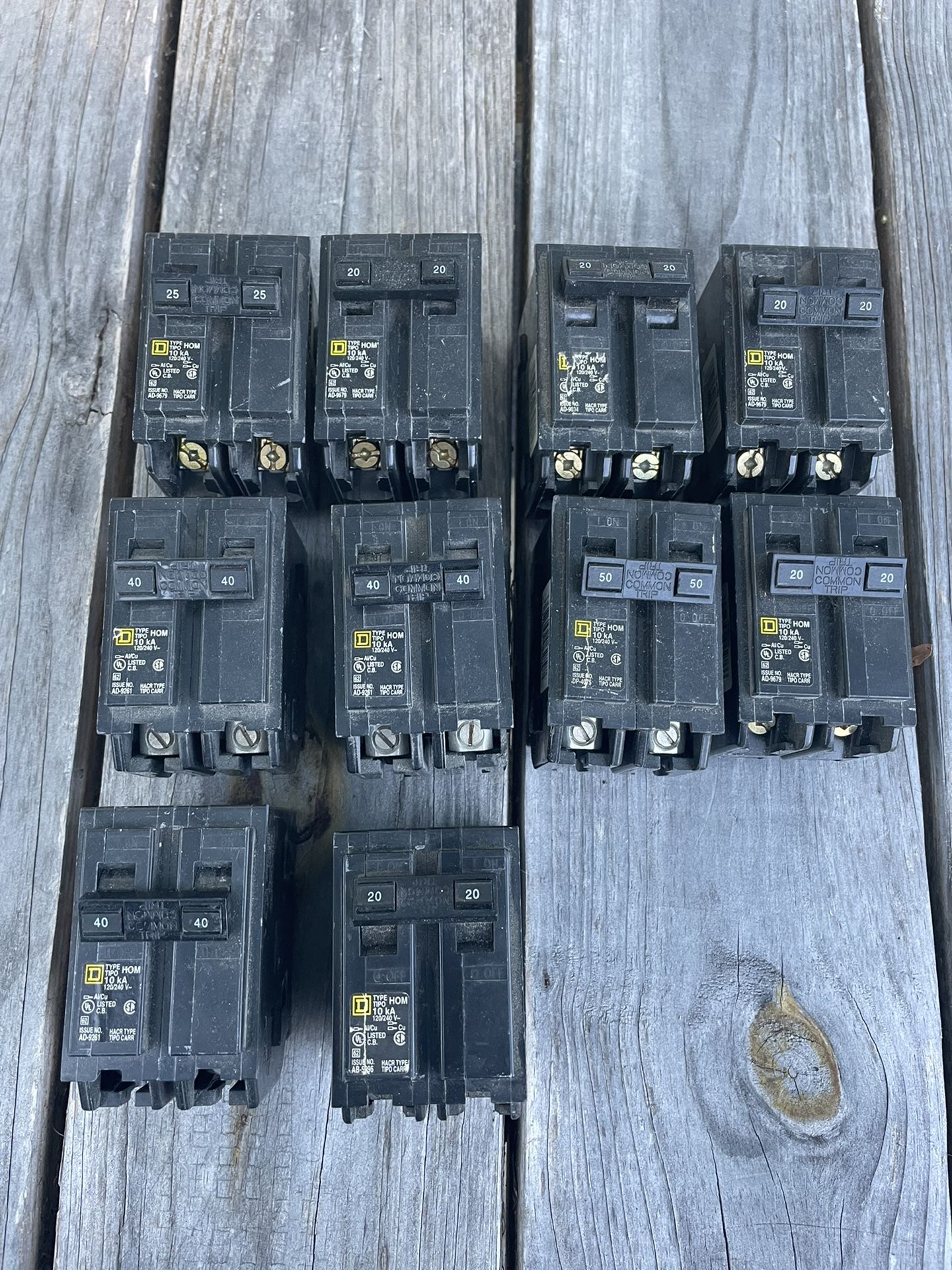 Square D breakers New Not Used (box Sold)