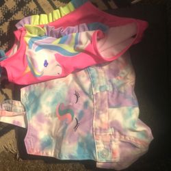 Toddler Girls Size 18 Mon Shorts And Swimsuit 
