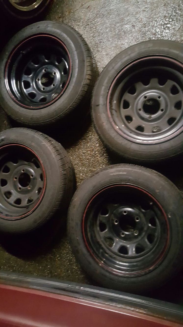 Deep dish steelies 5x114.3 15 inch