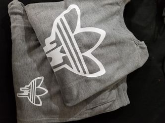 Adidas and Nike custom sweat suits.