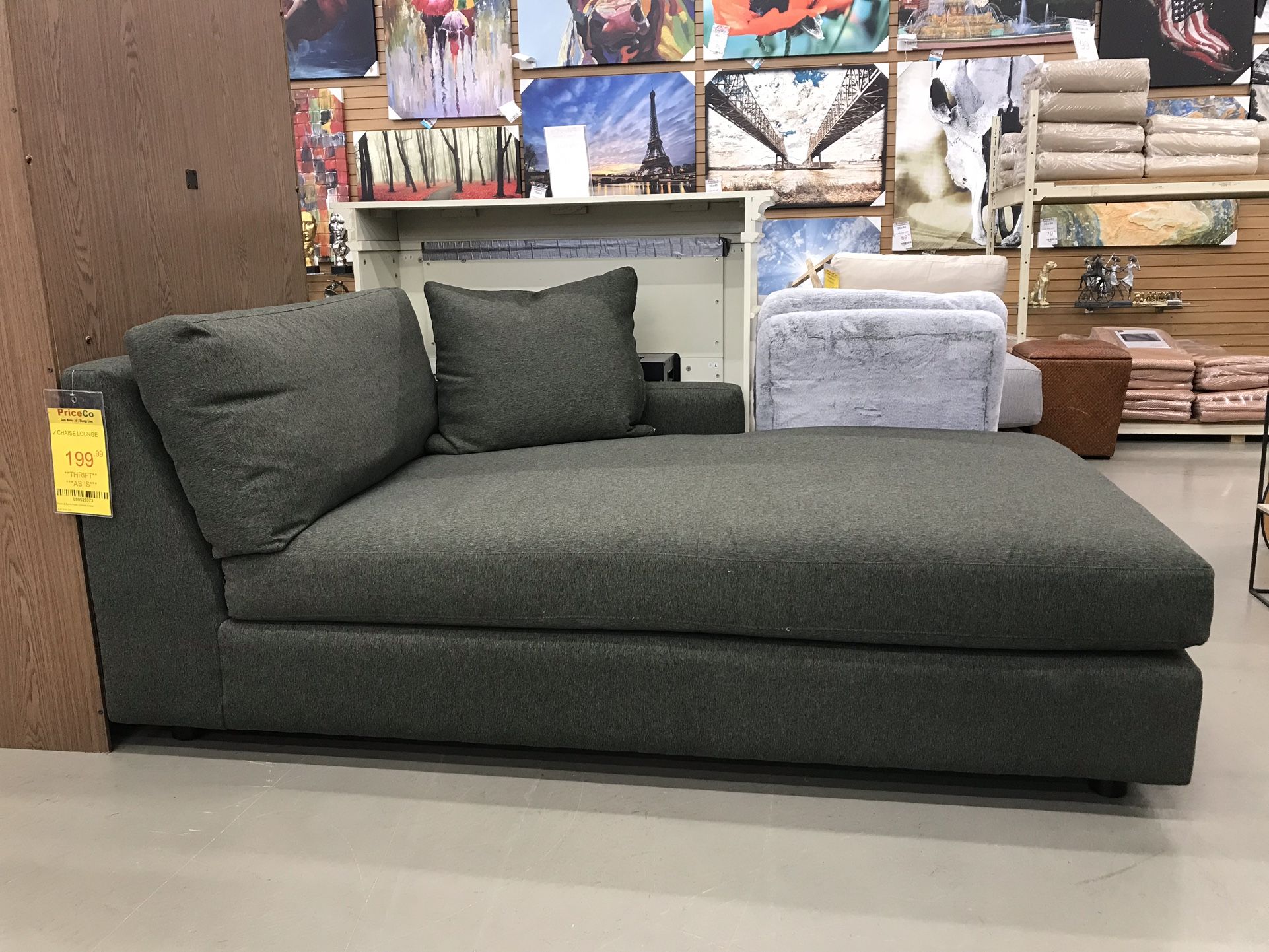 Contemporary Green Chaise Lounge