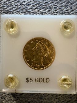 1880 $5 Liberty Head Gold Half Eagle Coin U.S. Gold Coin Nice Details