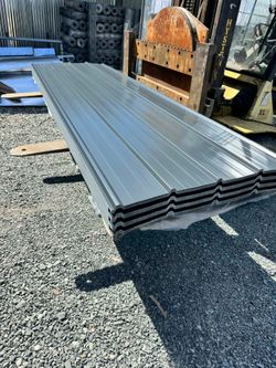 14FT x 3FT Anthracite Grey Metal Ribbed Roofing / Siding Panels, 29 Gauge