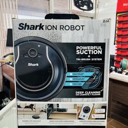 Shark - ION Robot RV761, Wi-Fi Connected. Robot Vacuum with Multi- Surface Cleaning - Black/Navy Blue