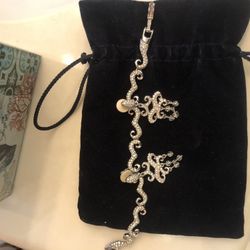 Genuine crystal bracelet and matching earrings— Swarovski crystals