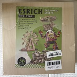 36 Pack 12x12x1/8 Inch Basswood Sheets, Unfinished Wood for Crafts, Woodworking