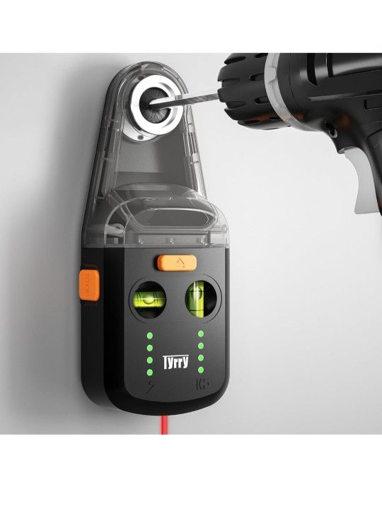 4-in-1 Laser Level Tool with Line Laser, Drill Dust Collector, Wall Bracket, Electronic Vacuum Suction Cup, Rechargeable Leveler Tool