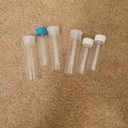 6 Various Glass Vials