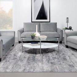 Brand new 3 Piece Grey velvet Sofa set