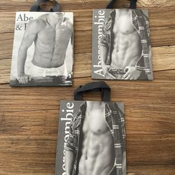 3 New Vintage Abercrombie & Fitch Thick Paper Bags 