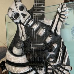 George Lynch Skull and Bones Guitar J Frog