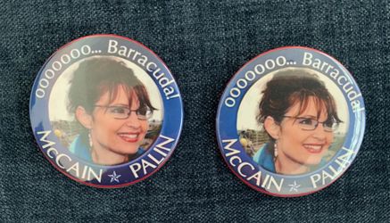 Sarah Plain Campaign Pin - 2 in total