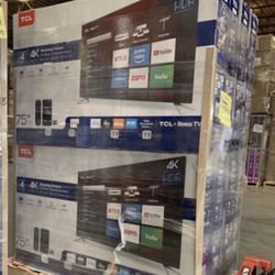 HD37 75” TCL Smart 4k Roku Led Tv 