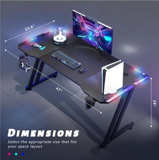 🎮 Level Up Your Setup – RGB 24x48 Gaming Desk for Sale! 🎮