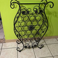 Metal Finish Wine Rack 