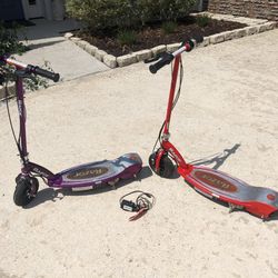 Two Razor Electric E100 Scooters $20 Each