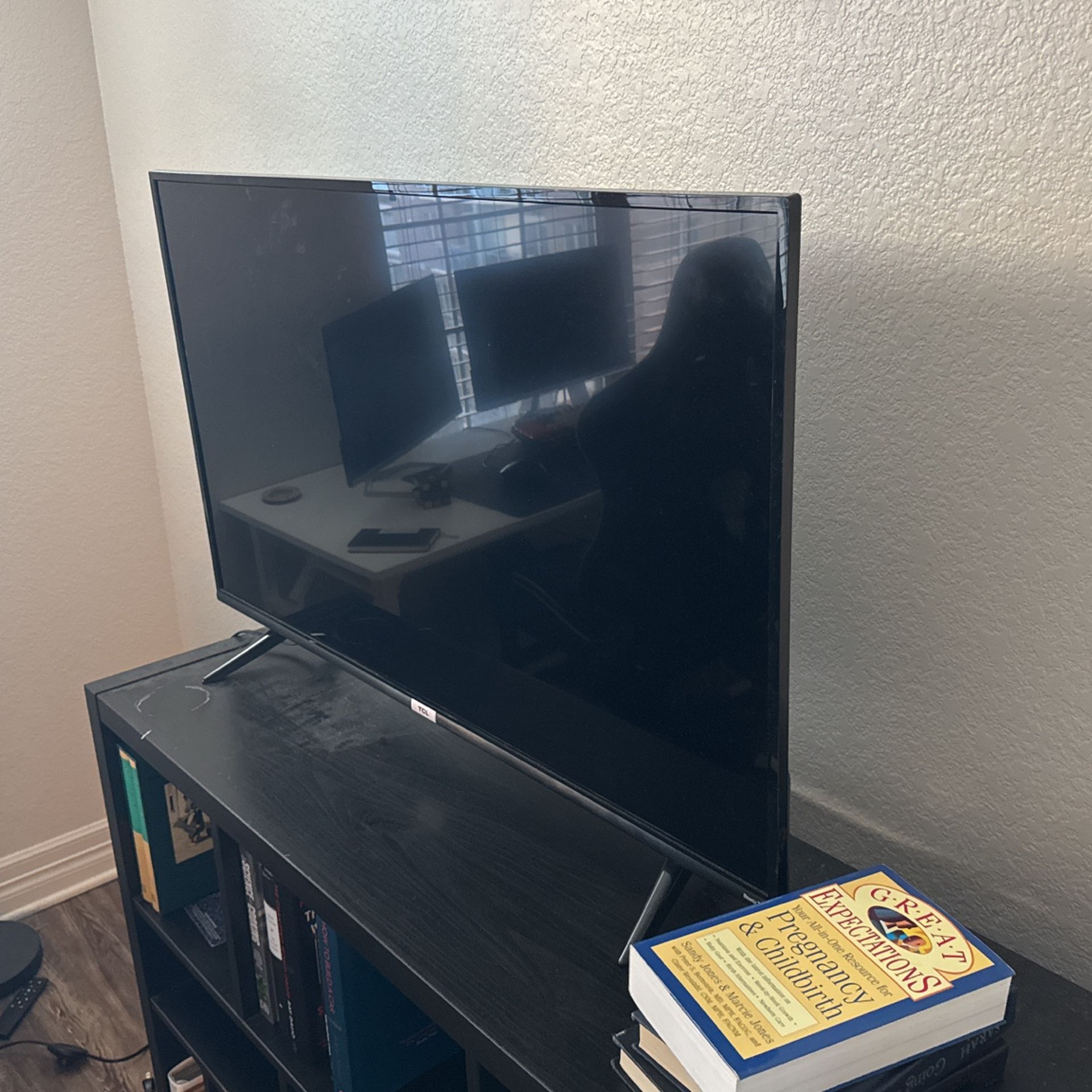 43" TCL Smart TV with remote