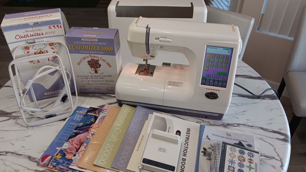 Janome Memory Craft 10000, Complete!