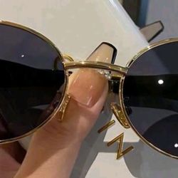 1 Pair Retro Small Oval Frame Personality Fashion Glasses For Women