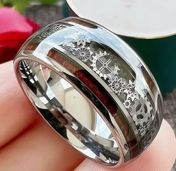 STAINLESS STEEL MENS GEAR ⚙️ RING SIZE 9 ONLY