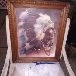 Vintage. (LiTHOGRAPH Print)"The Artist By N O B E R T O Reyes"Title Gray Eagle,