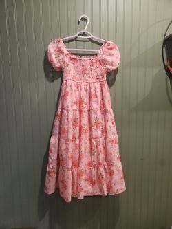 Pink Floral Kids Dress