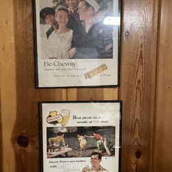 Vintage Framed Advertisements 