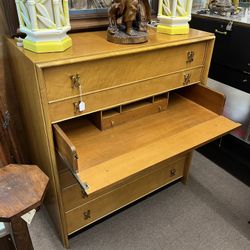 Mid Century Johnson Dresser Chest Desk