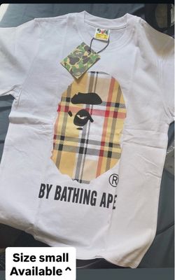 White Burberry bape shirt
