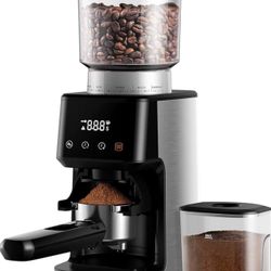SHARDOR Conical Burr Espresso Coffee Grinder Electric with Precision Timer 2.0, Touchscreen Adjustable Burr Mill with 51 Precise Settings for Home Use