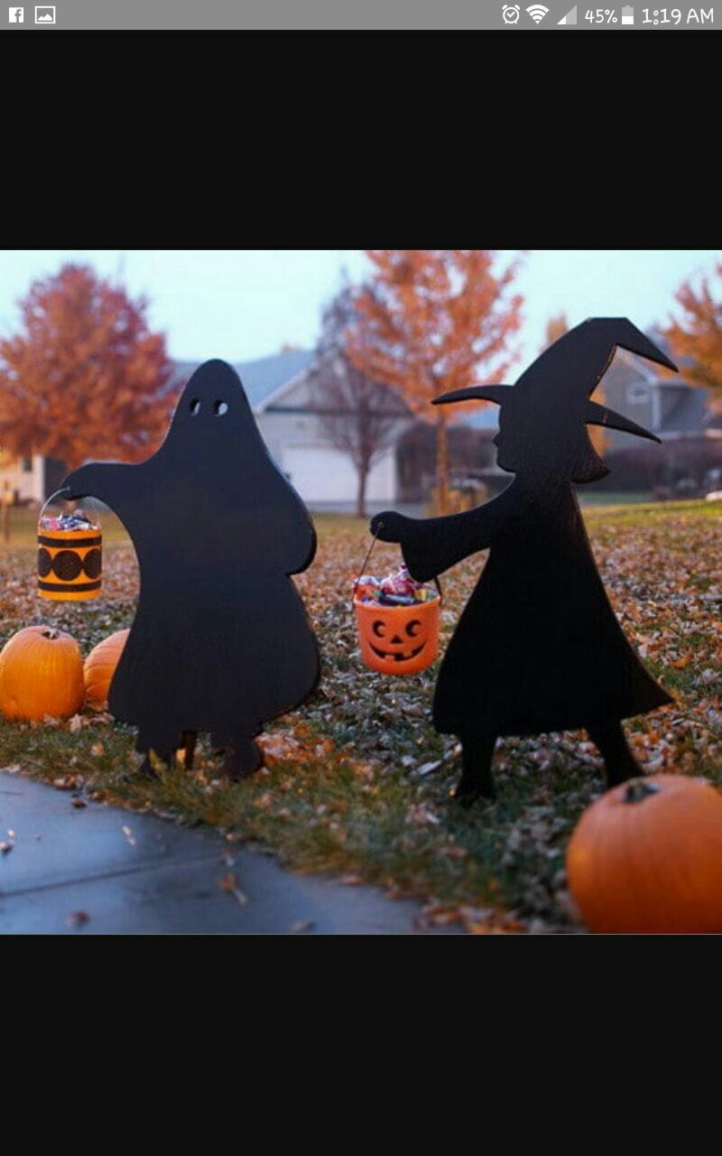 Outdoor halloween wood decorations