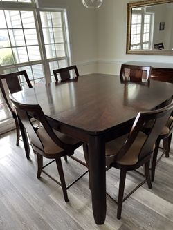 Dining Room Set With 6 Chairs And Matching Buffet