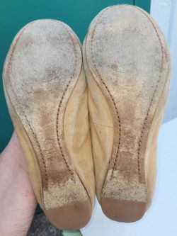 Used Tory Burch Tan Suede Ballet Flats Women Size US 9.5m , h20b 30s 1 &KDw