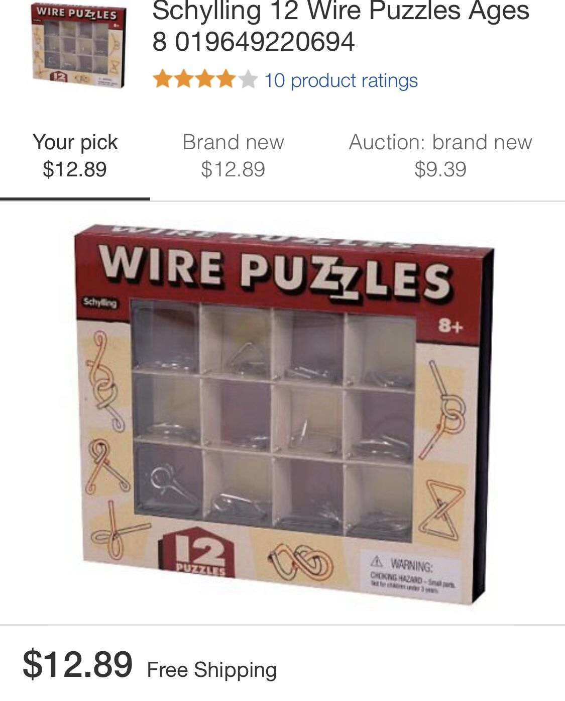 Games 12 wire puzzles by schylling