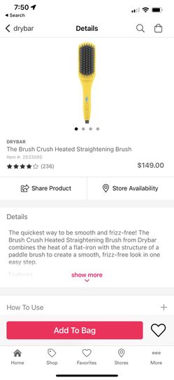 Dry bar hair straightener brush
